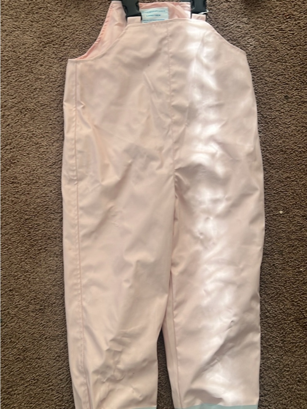 Light Pink Kids Waterproof Snow Bib Overalls